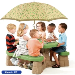 Step2 Picnic Table With Umbrella (Recolor) - 787700 -Step2 1003300 2
