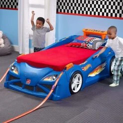 Step2 Hot Wheels Toddler-To-Twin Race Car Bed - 854600 -Step2 1118104 2 1