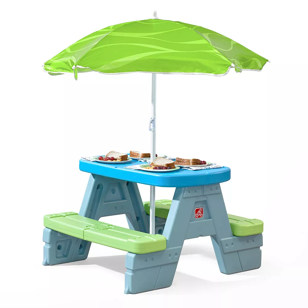 Step2 Sun & Shade Picnic Table & Umbrella Set 2 Step2 Sun & Shade Picnic Table & Umbrella Set - Image 2