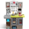 Step2 Contemporary Chef Brown And White Toddler Plastic Play Kitchen