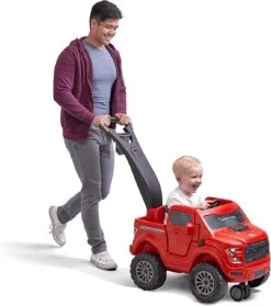 Step2 2-in-1 Ford F-150 Raptor | Kids Ride On Push Car | Red (483600) -Step2 Step2 2 in 1 Ford F 150 Raptor Kids Ride On Push Car Red 4836007