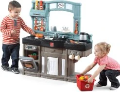 Step2 Best Chefs Kitchen Set For Kids, Blue – Includes 25 Toy Kitchen Accessories, Interactive Features For Realistic Pretend Play – Indoor/Outdoor Toddler Playset -Step2 Step2 Best Chefs Kitchen Set for Kids Blue – Includes 25 Toy Kitchen Accessories Interactive Features for Realistic Pretend Play – Indoor Outdoor Toddler Playset2