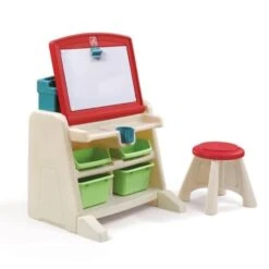 Step2 Flip And Doodle Easel Desk With Stool -Step2 Step2 Flip and Doodle Easel Desk with Stool Arts Crafts Step2 Toycra 3