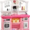 Step2 Fun With Friends Kitchen Set For Kids – Pink – Includes Toy Kitchen Accessories, Interactive Features For Pretend Play – Indoor/Outdoor Toddler Playset