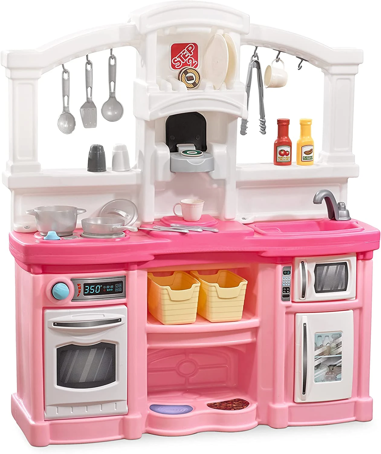 Step2 Fun With Friends Kitchen Set For Kids – Pink – Includes Toy Kitchen Accessories, Interactive Features For Pretend Play – Indoor/Outdoor Toddler Playset 1 Step2 Fun With Friends Kitchen Set For Kids – Pink – Includes Toy Kitchen Accessories, Interactive Features For Pretend Play – Indoor/Outdoor Toddler Playset