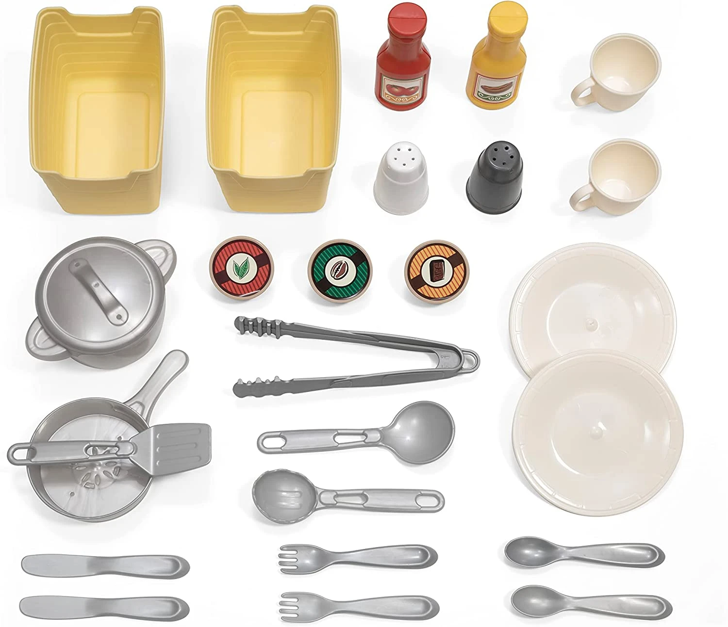 Step2 Fun With Friends Kitchen Set For Kids – Pink – Includes Toy Kitchen Accessories, Interactive Features For Pretend Play – Indoor/Outdoor Toddler Playset 11 Step2 Fun With Friends Kitchen Set For Kids – Pink – Includes Toy Kitchen Accessories, Interactive Features For Pretend Play – Indoor/Outdoor Toddler Playset - Image 11