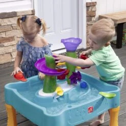 Step2 Lazy Maze River Run Water Table, Includes 6 Balls, 2 Flippers And 2 Pouring Cups, Blue And Orange -Step2 Step2 Lazy Maze River Run Water Table Includes 6 balls 2 flippers and 2 pouring cups Blue and Orange2