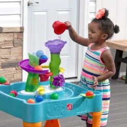 Step2 Lazy Maze River Run Water Table, Includes 6 Balls, 2 Flippers And 2 Pouring Cups, Blue And Orange -Step2 Step2 Lazy Maze River Run Water Table Includes 6 balls 2 flippers and 2 pouring cups Blue and Orange3