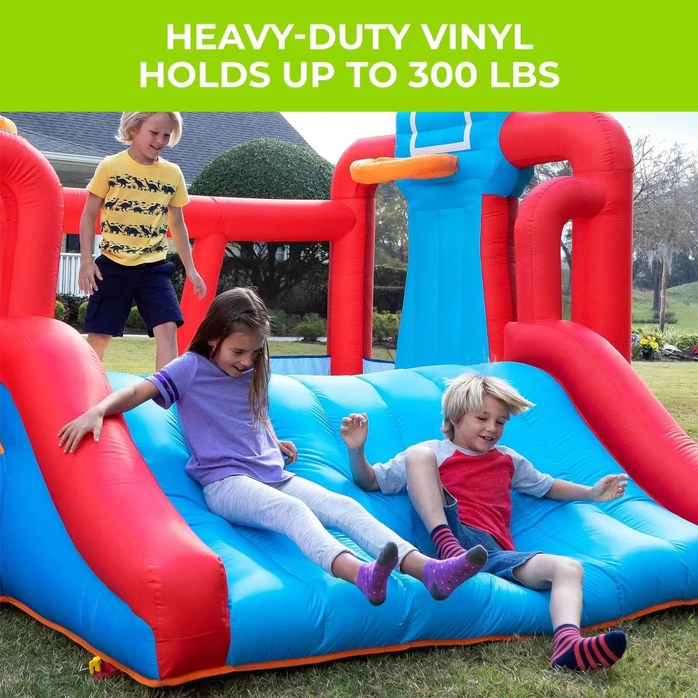 Step2 MAX Sports Full Court Basketball ‘n Slide Inflatable Bouncer 2 Step2 MAX Sports Full Court Basketball ‘n Slide Inflatable Bouncer - Image 2