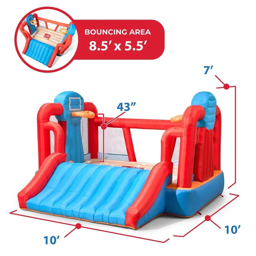 Step2 MAX Sports Full Court Basketball ‘n Slide Inflatable Bouncer 6 Step2 MAX Sports Full Court Basketball ‘n Slide Inflatable Bouncer - Image 6