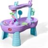 Step2 Rain Showers & Unicorns Water Table – Kids Purple Water Play Table With 13-Pc Unicorn Accessory Set