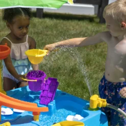 Step2 Waterpark Wonders Two-Tier Water Table For Toddler With Umbrella -Step2 Step2 Waterpark Wonders Two Tier Water Table for Toddler with Umbrella18