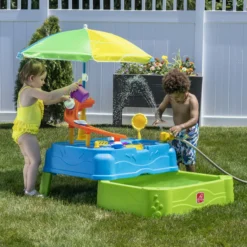Step2 Waterpark Wonders Two-Tier Water Table For Toddler With Umbrella -Step2 Step2 Waterpark Wonders Two Tier Water Table for Toddler with Umbrella19