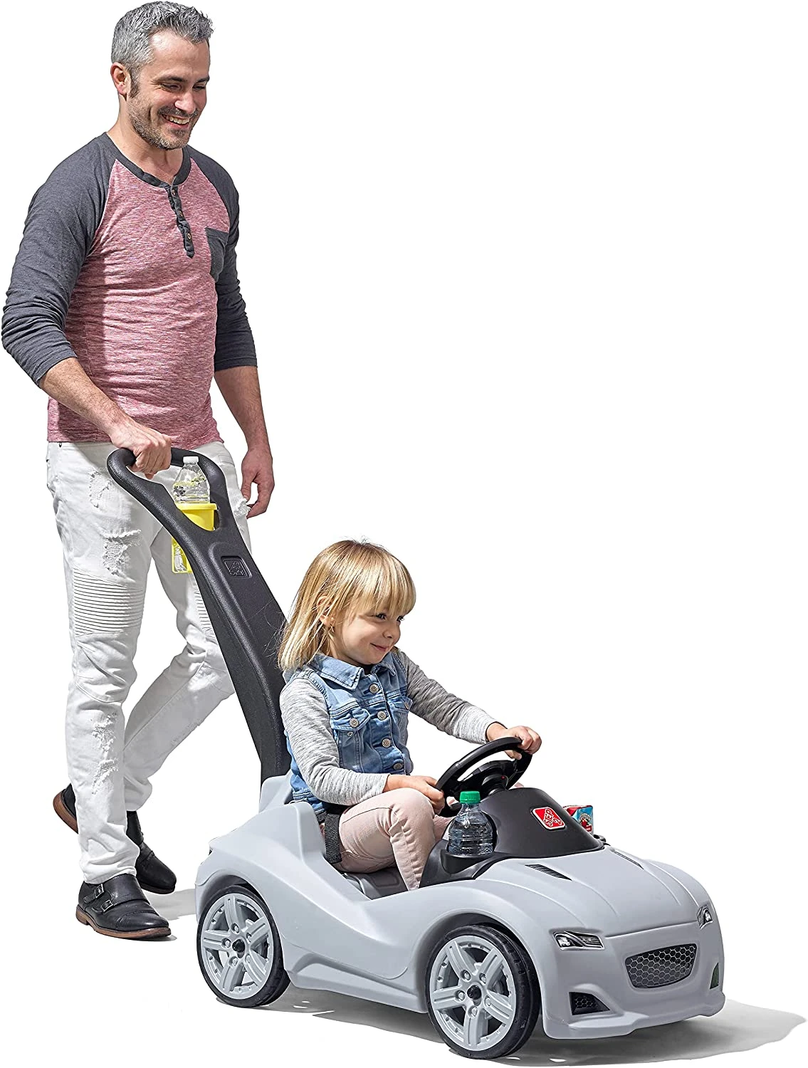 Step2 Whisper Ride Cruiser Ride-On Toy, Gray, Large (424199) 2 Step2 Whisper Ride Cruiser Ride-On Toy, Gray, Large (424199) - Image 2