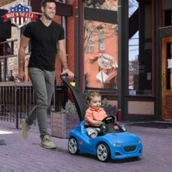 Step2 Whisper Ride Cruiser Push Car - Blue -Step2 step2 babies step2 whisper ride cruiser push car blue 37482764861661