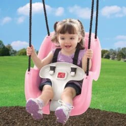 Step2 - Infant To Toddler Swing - Pink -Step2 step2 toys step2 infant to toddler swing pink 38614491136221
